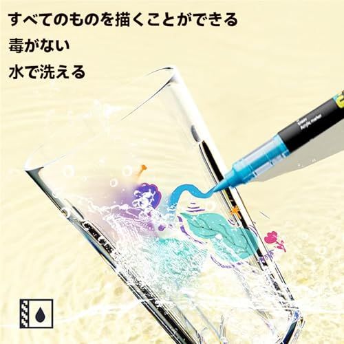 ENMY 80色セット 直液式 アクリルマーカー イラストマーカー 水性 筆