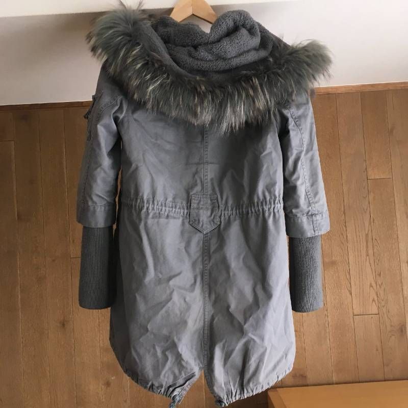 BURBERRY BLUE LABEL 2way モッズコート ライナー付き 美品 BURBERRY BLUE LABELバーバリーブルーレーベル ライナー付き