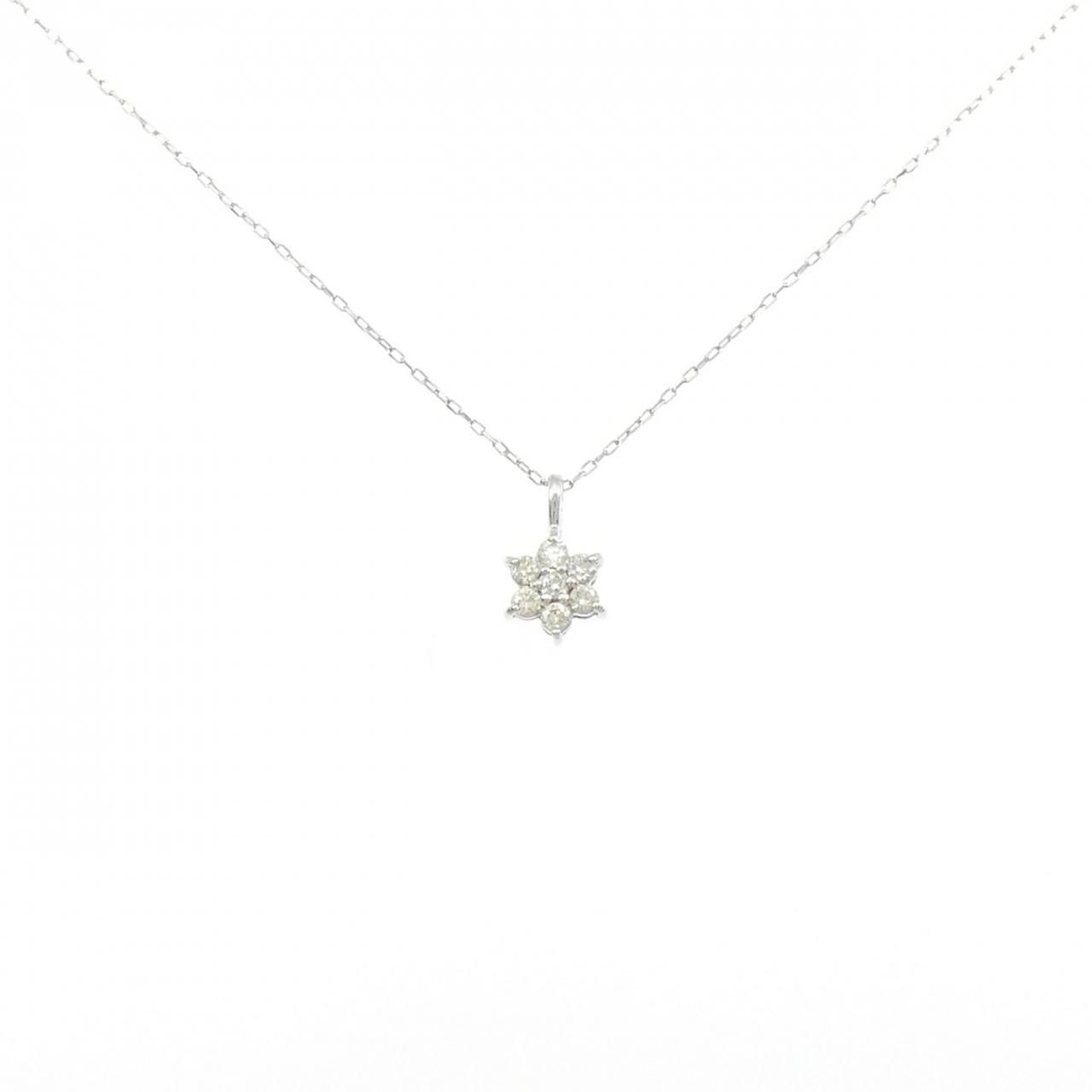 8914B】Pt900/Pt850 天然ダイヤモンド 0.90ct/0.10ct/1.9g ネックレス 