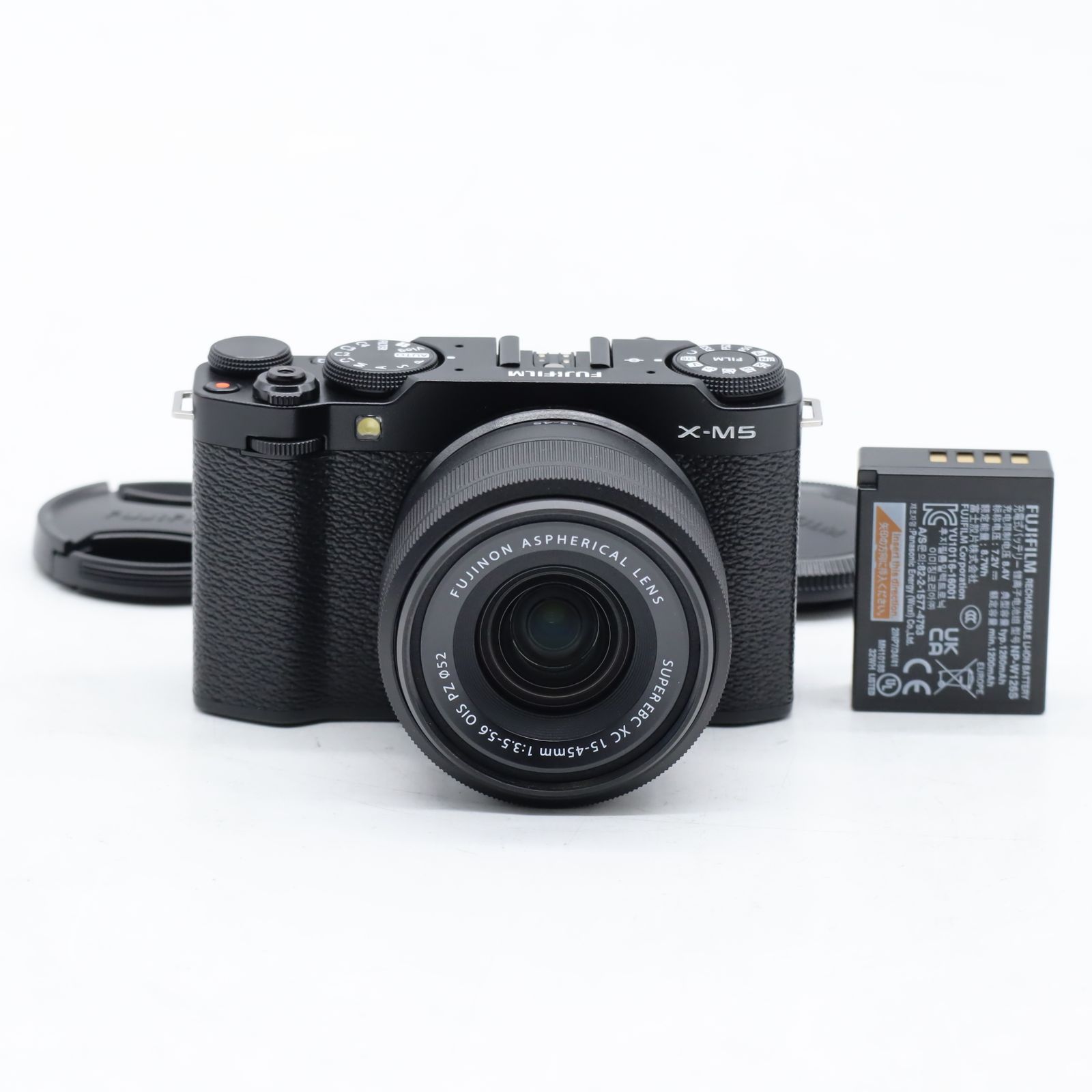 FUJIFILM X-M5 レンズキット XF15-45mm ブラック｜日英二言語対応・APS 