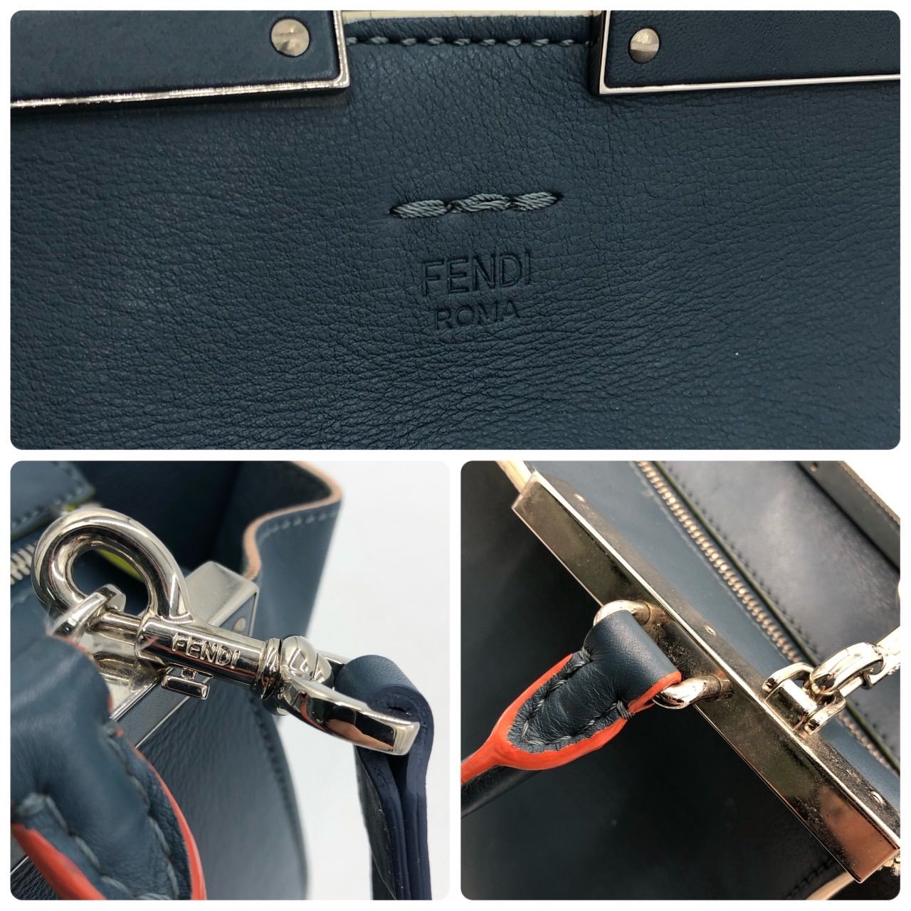 FENDI フェンディ トロワジュール 2WAY ボストンバッグ トラベル 旅行