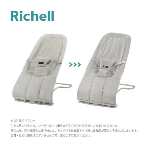 ベビー家具・寝具 リッチェル(Richell) バウンシングシートN ライトグレー 対象月齢：1カ月?24カ月頃 折り畳み可能