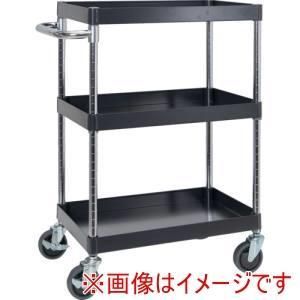 【新品・2営業日で発送】TRUSCO トラスコ中山 TRUSCO ツールワゴン フェニックスワゴン 省音 600X400XH880 3段 ブラック (PEW963BK 8000)