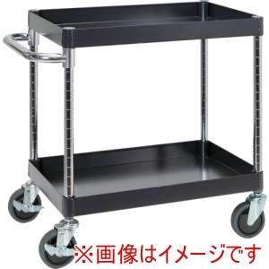 【新品・2営業日で発送】TRUSCO トラスコ中山 TRUSCO ツールワゴン フェニックスワゴン 省音 600X400XH600 2段 ブラック (PEW662BK 8000)