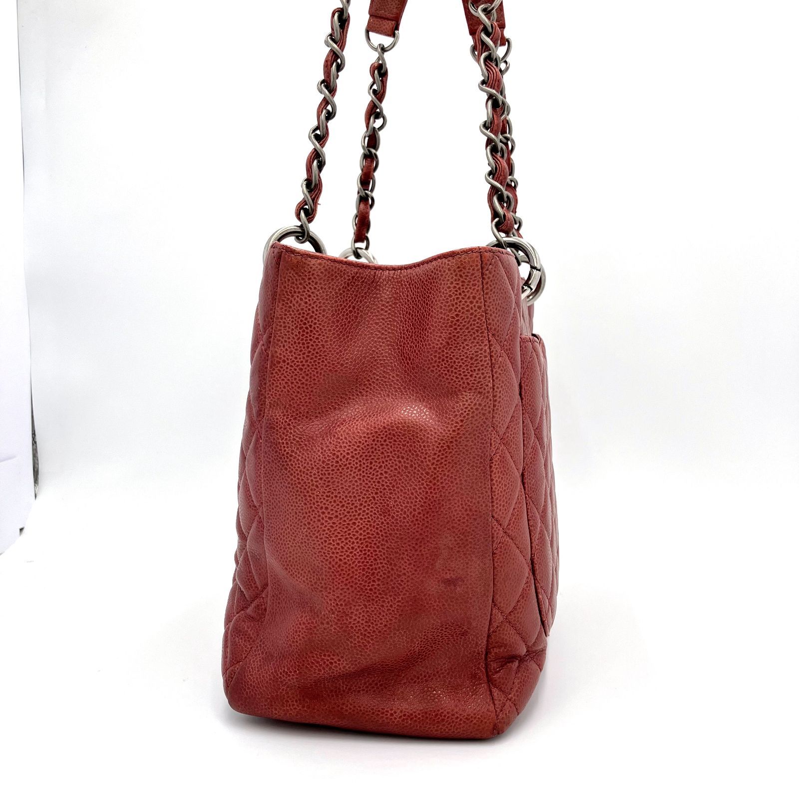 CHANEL シャネル GSTトート ココマーク マトラッセ チェーンショルダー 