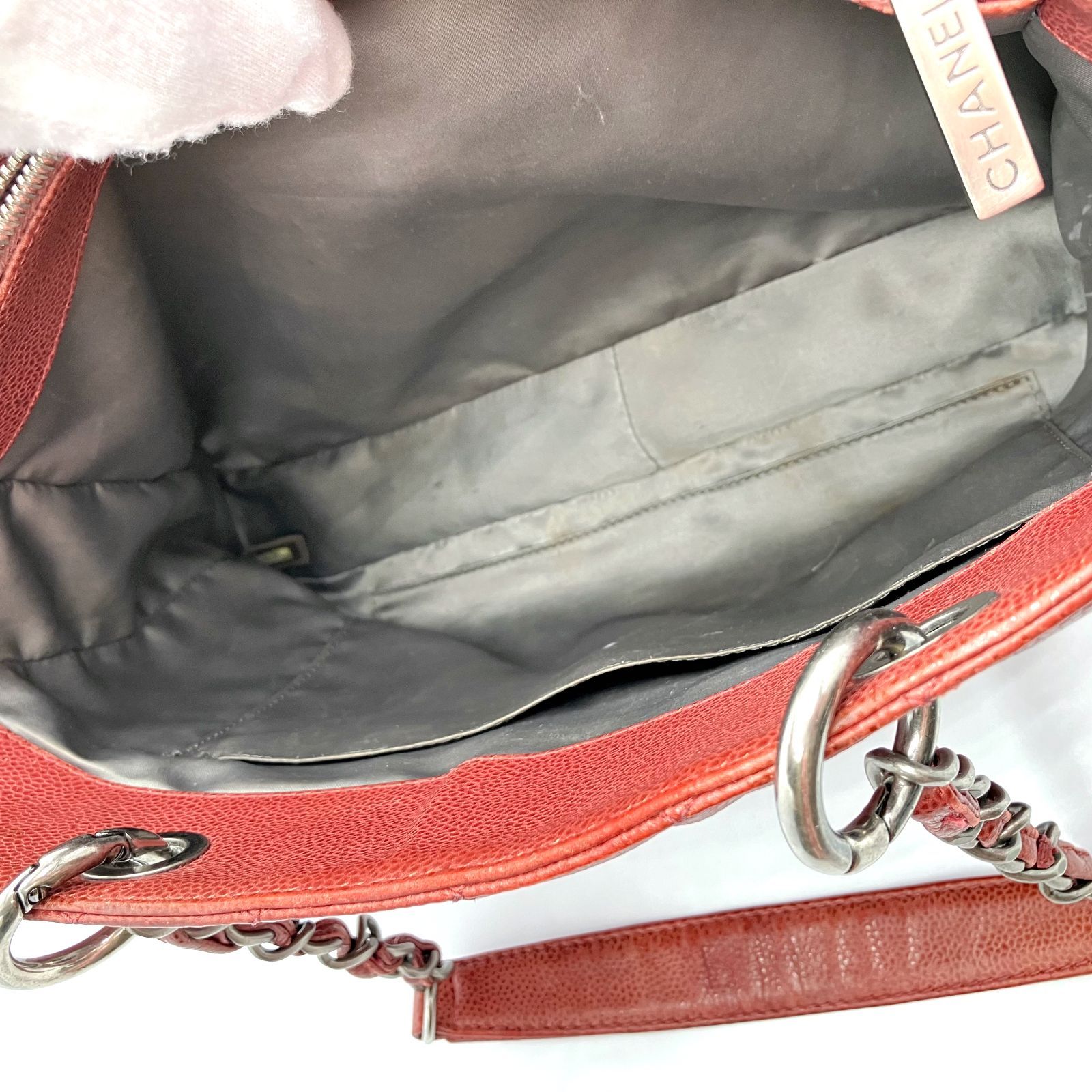 CHANEL シャネル GSTトート ココマーク マトラッセ チェーンショルダー 