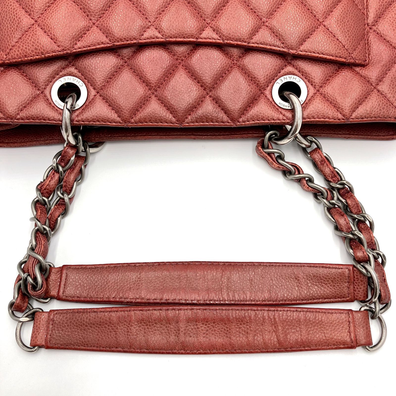 CHANEL シャネル GSTトート ココマーク マトラッセ チェーンショルダー 