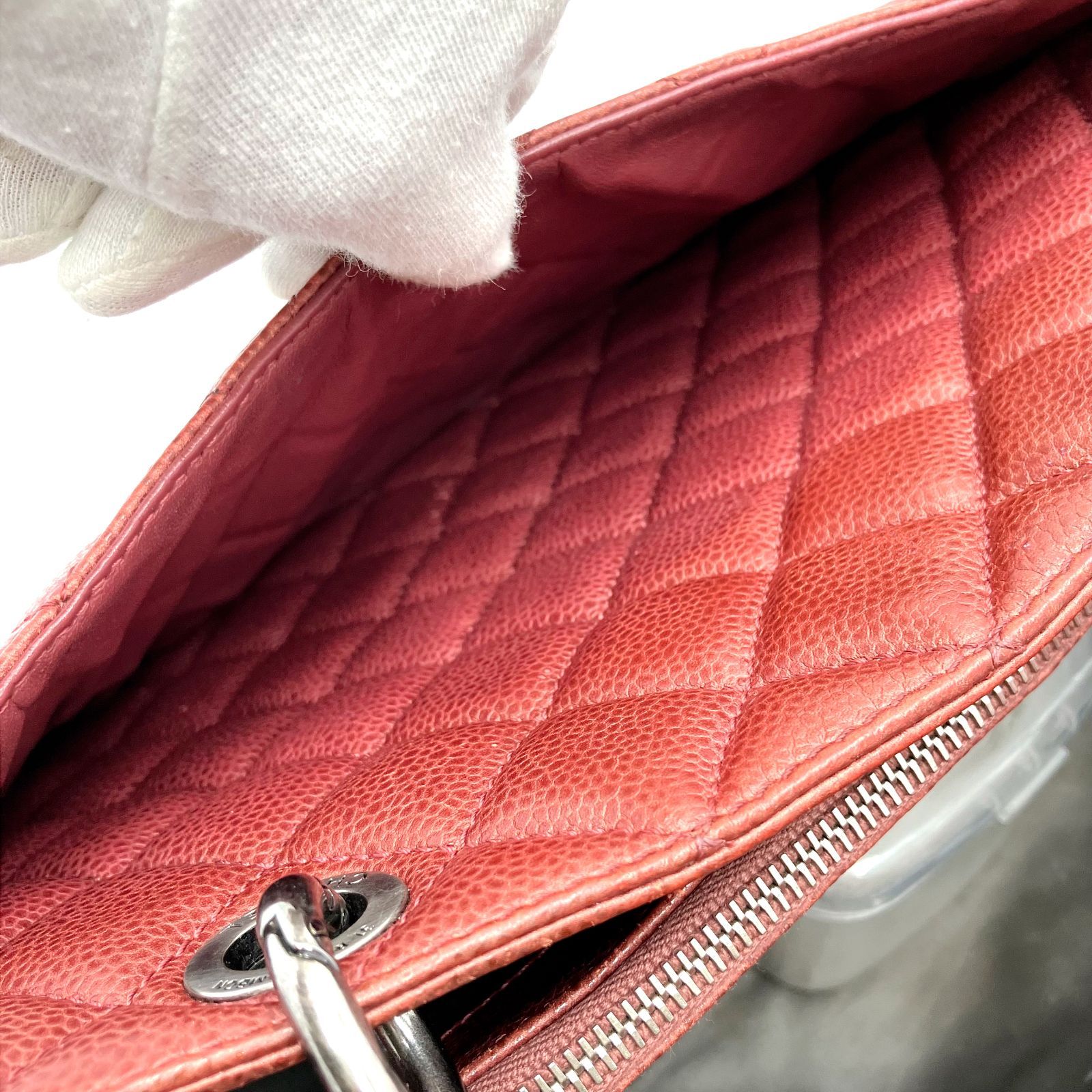 CHANEL シャネル GSTトート ココマーク マトラッセ チェーンショルダー 
