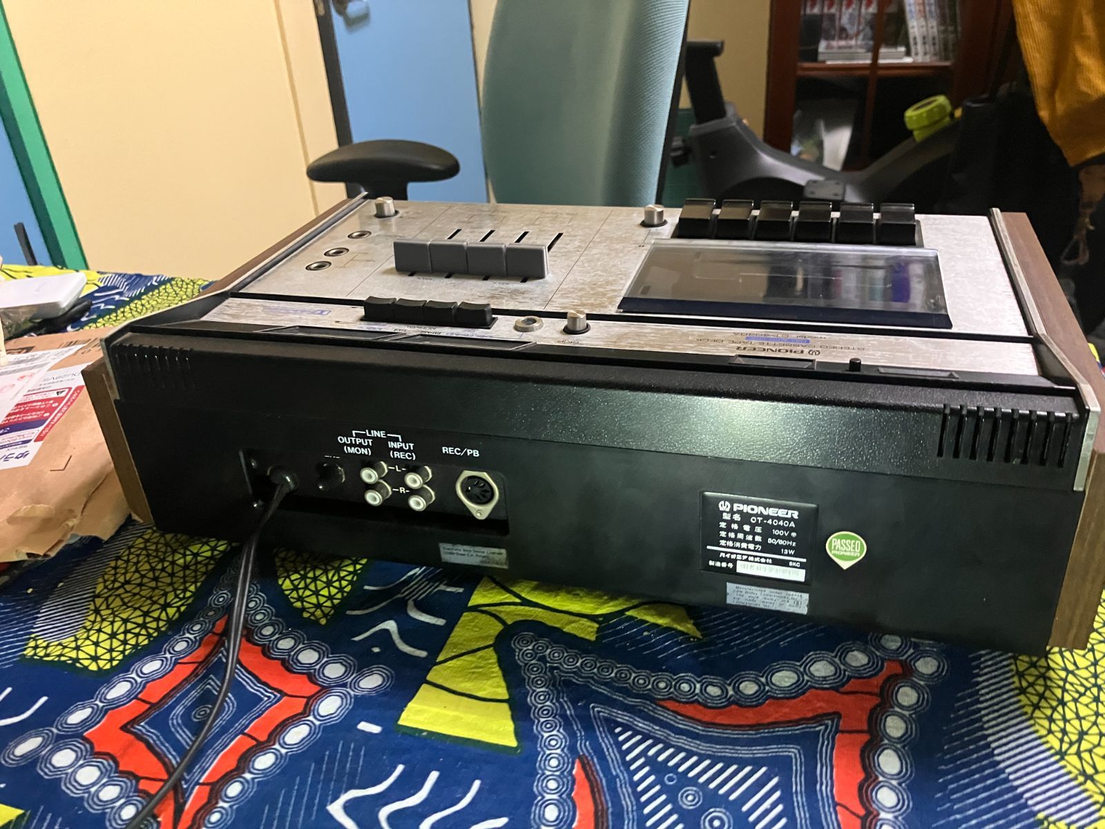 Pioneer CT 4040A 1974年製 シングルステレオカセットデッキ 修理動作