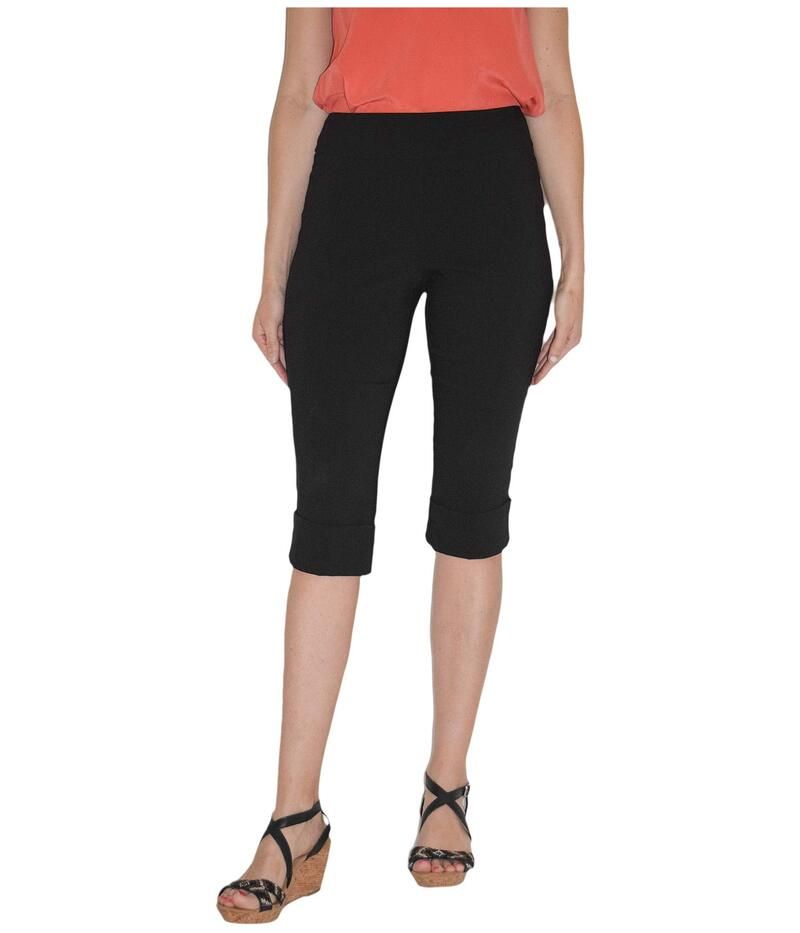 レディース クレイジーラリー レディース ボトムス カジュアルパンツ Krazy Larry PullOn Cuffed Cropants Black ブラック