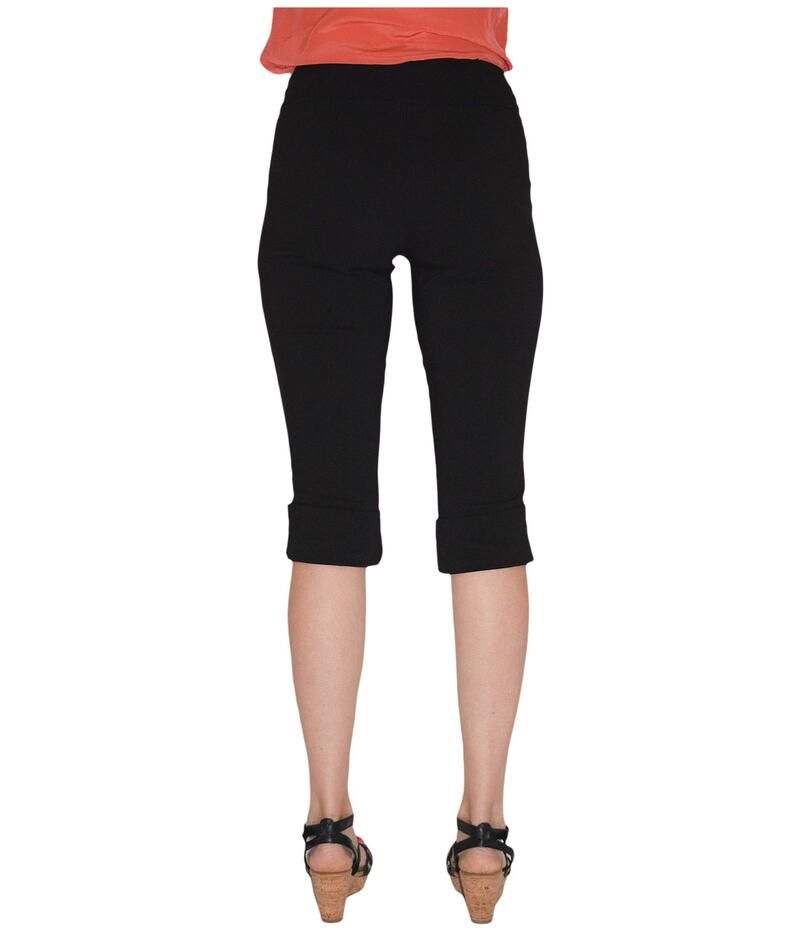 レディース クレイジーラリー レディース ボトムス カジュアルパンツ Krazy Larry PullOn Cuffed Cropants Black ブラック