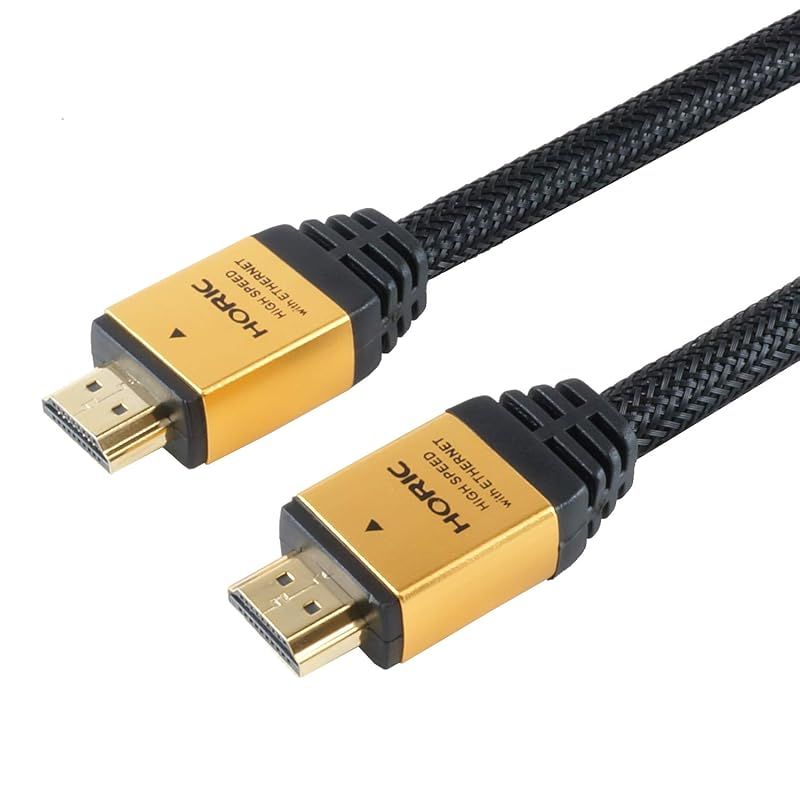 【新品】 ホーリック HDMIケーブル 10m メッシュケーブル ゴールド HDM100-463GD 1