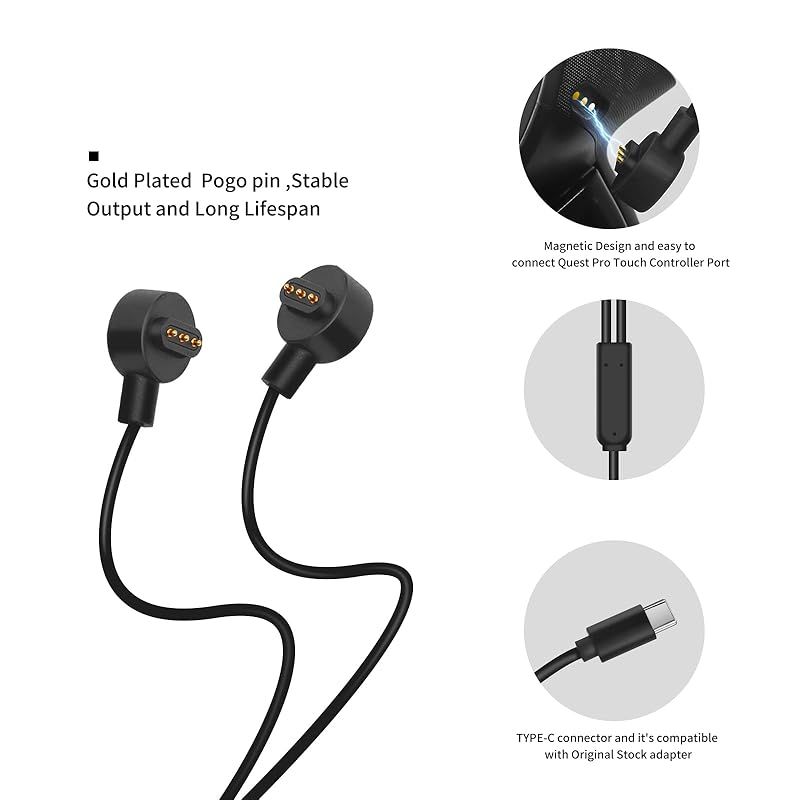 新品】 GQLQR 2イン1 磁気充電ケーブル Meta Quest Touch Pro