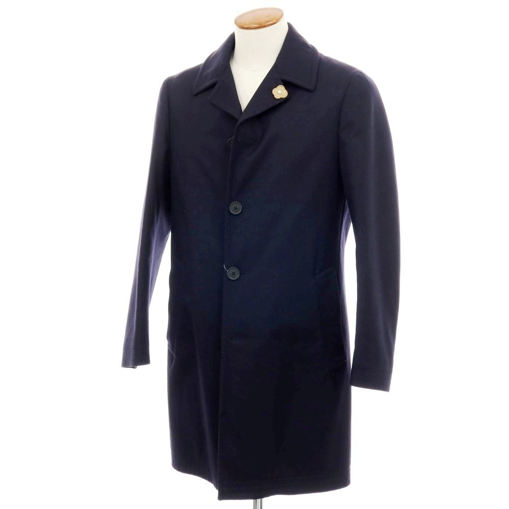 中古】ラルディーニ LARDINI ウール ステンカラーコート ネイビー