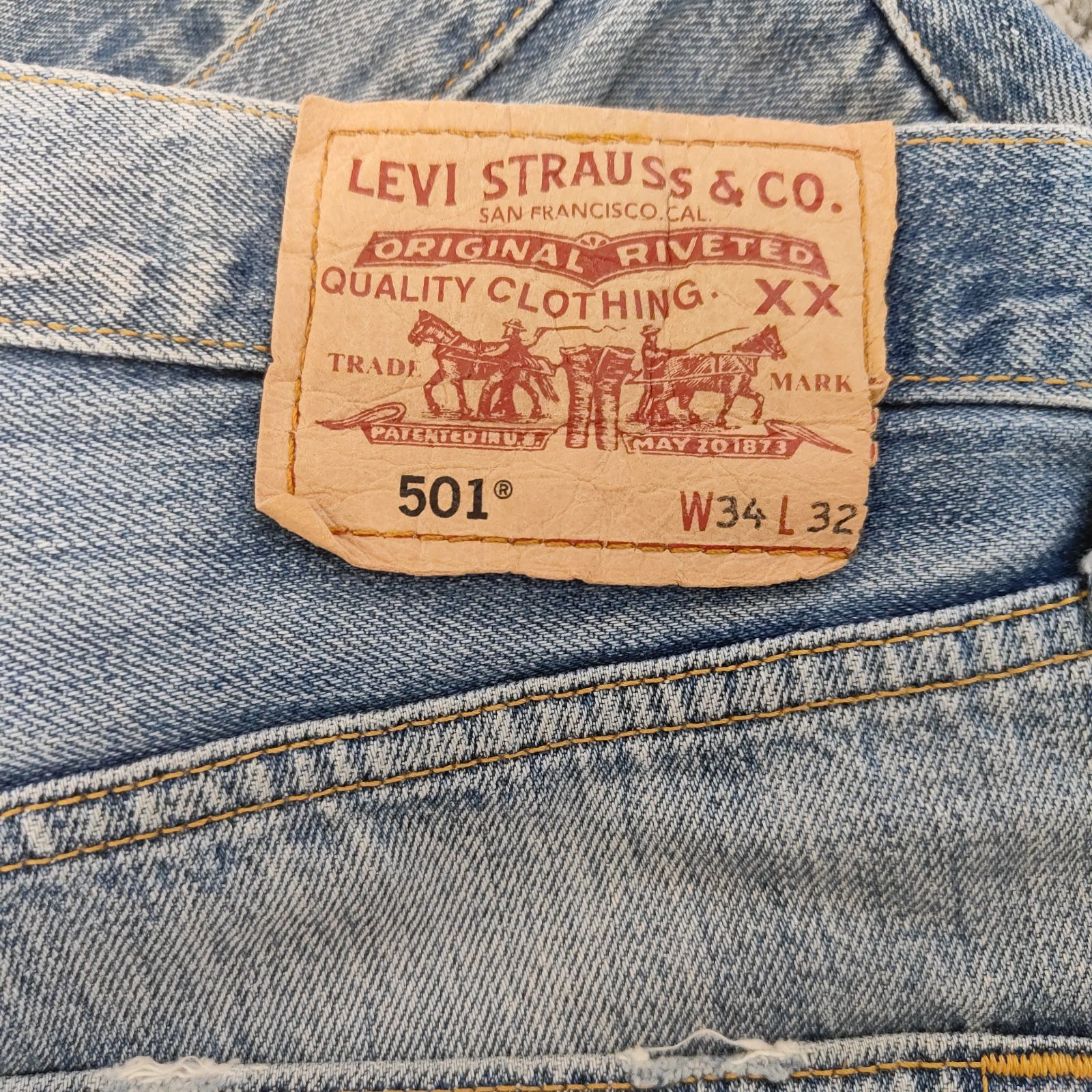 リーバイス501 ボタン裏359 フィリピン製 W34ゴールデンサイズ 