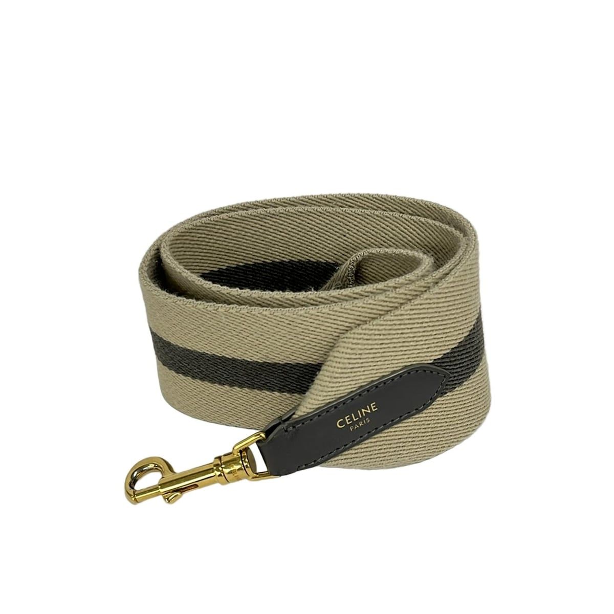 CELINE(セリーヌ) ショルダーストラップ美品 ベージュ×グレー レザー