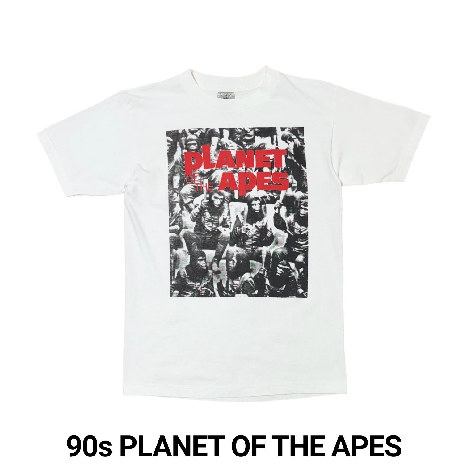 古着 90s PLANET OF THE APES 猿の惑星 ムービー Tシャツ ホワイト M 