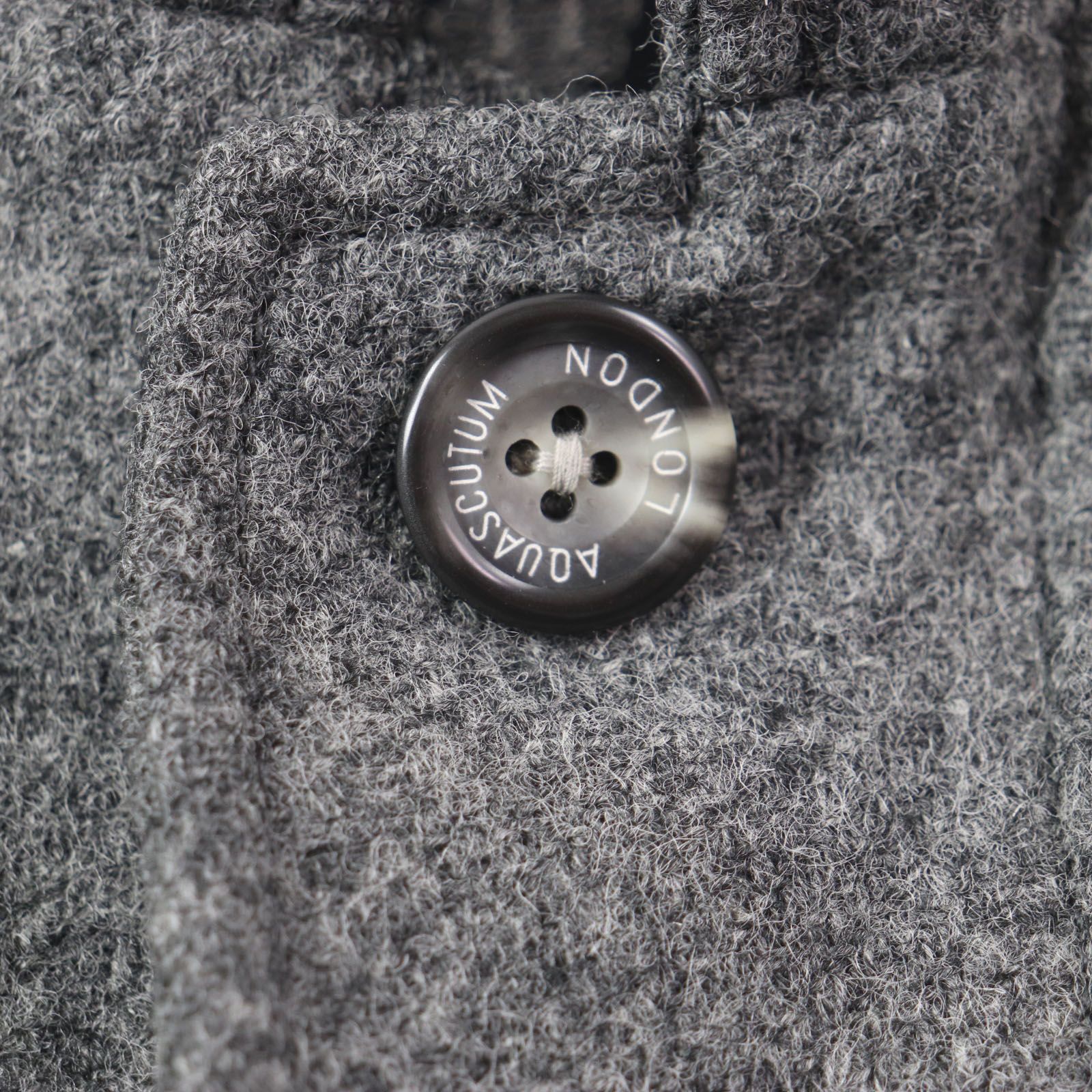 極美品▽Aquascutum アクアスキュータム ウール100% ツイード ロゴ入り 