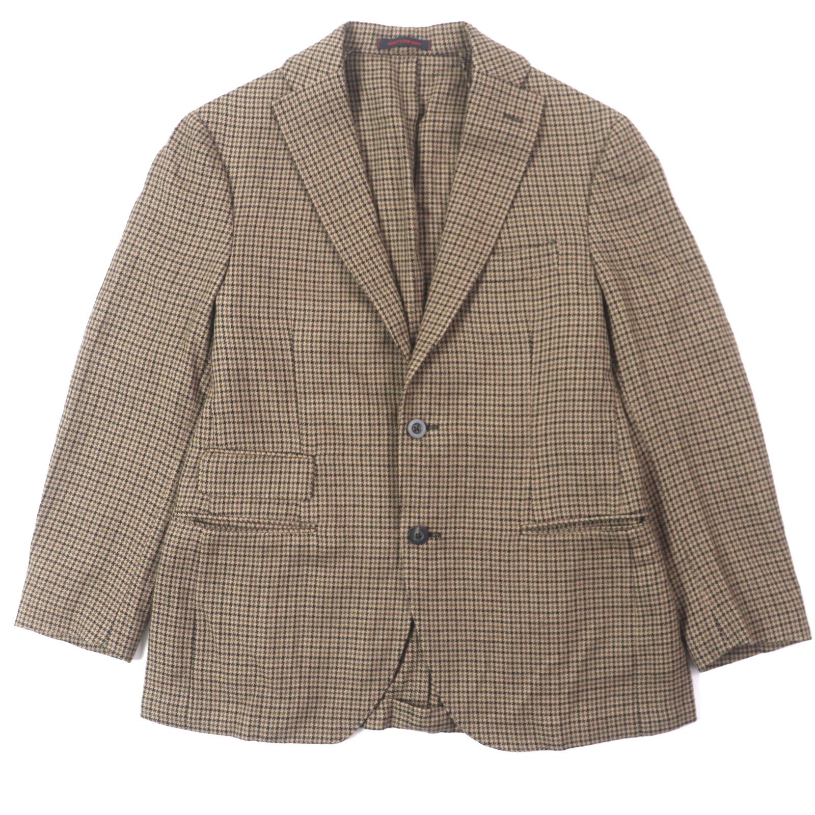 極美品▽THE GIGI ザ・ジジ ウール100% 千鳥格子柄 アンコン シングル 