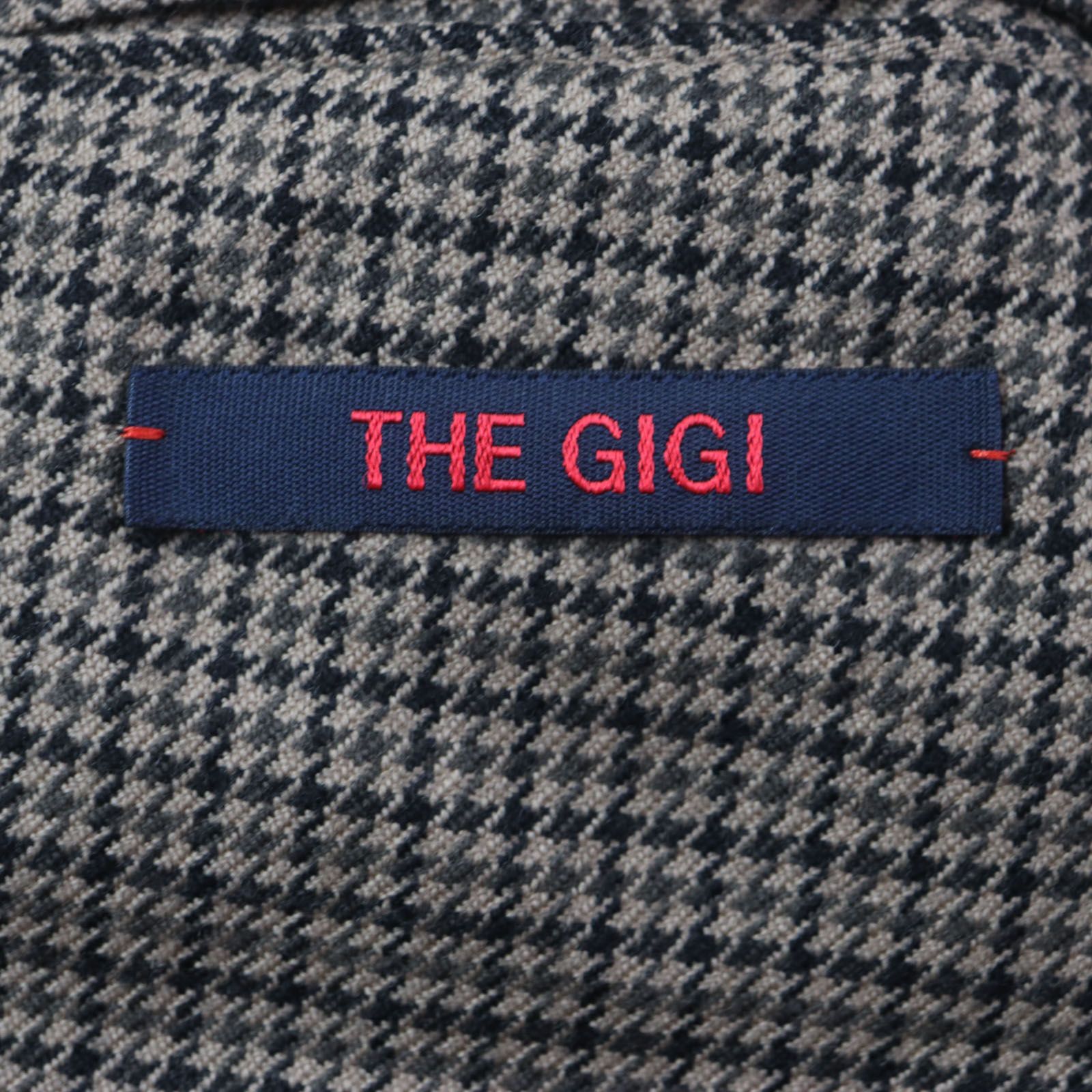 極美品▼THE GIGI ザ・ジジ ウール100% 千鳥格子柄 アンコン シングルジャケット テーラードジャケット ブラウン系 48 イタリア製 メンズ 極美品▽THE GIGI ザ・ジジ ウール100% 千鳥格子柄 アンコン シングル