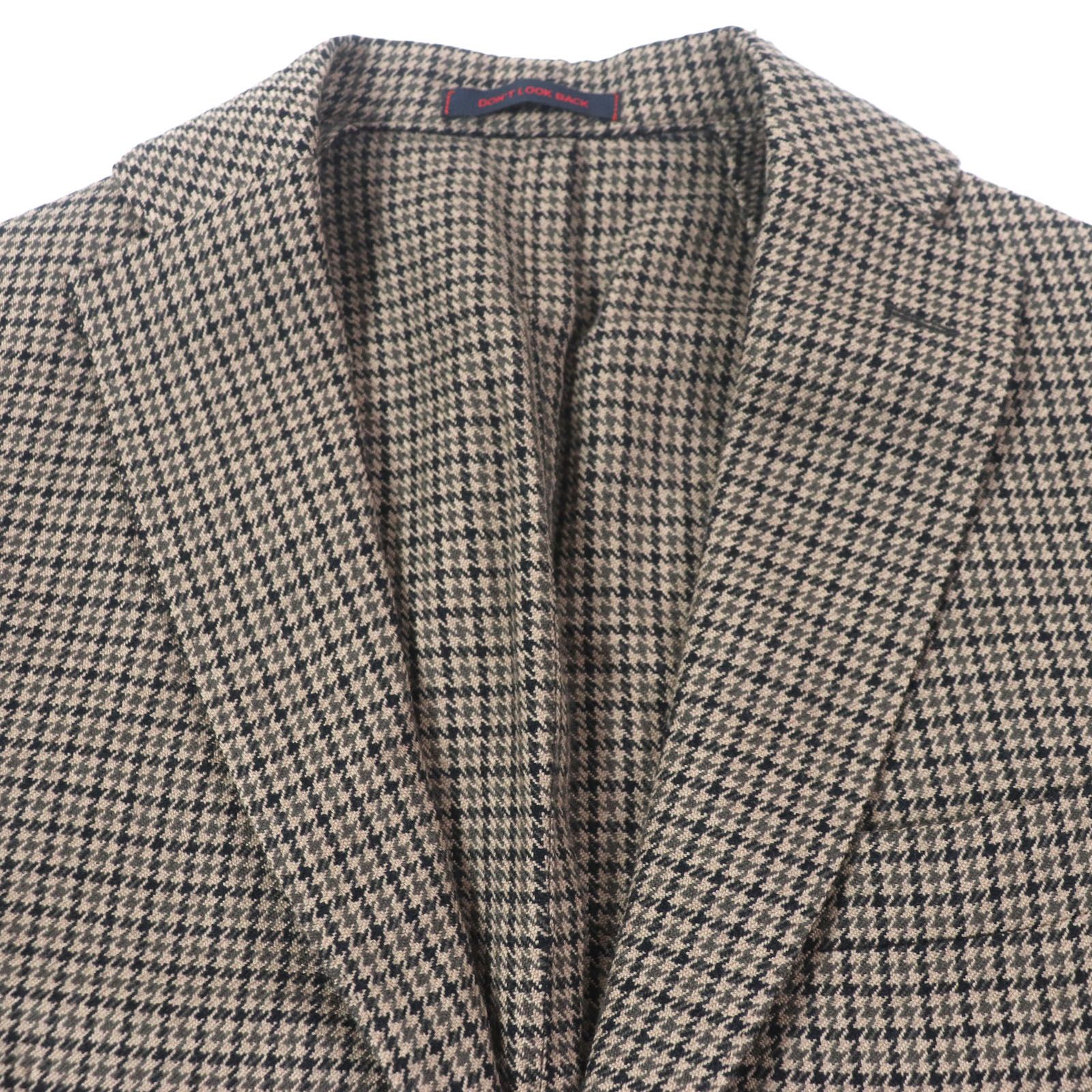 極美品▽THE GIGI ザ・ジジ ウール100% 千鳥格子柄 アンコン シングル