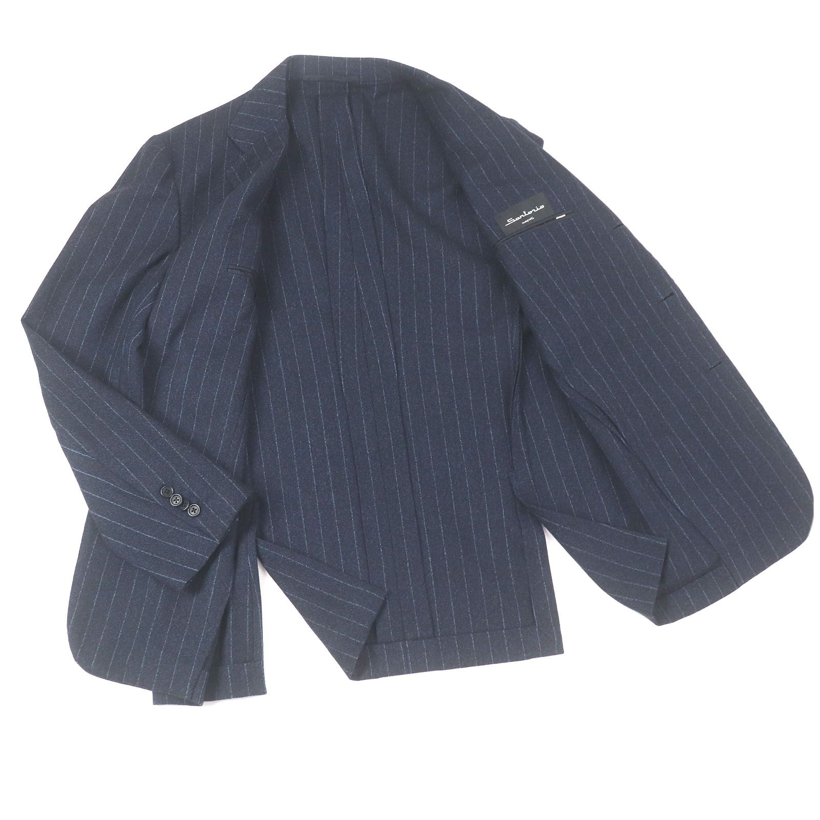 極美品□Sartorio サルトリオ ウール100％ ストライプ シングル