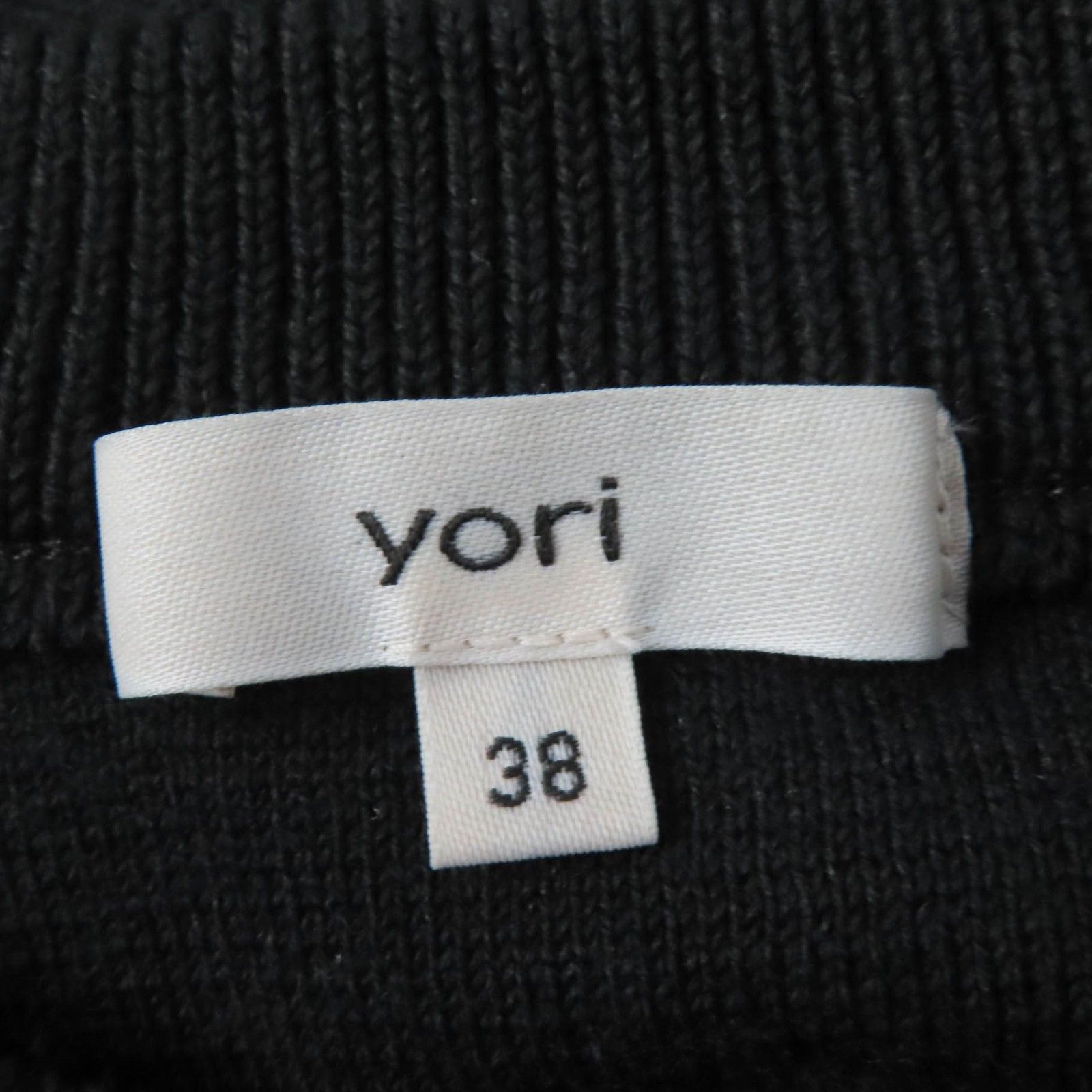 極美品☆yori ヨリ YR2235-136AW ウール パフスリーブ 長袖 ニット トップス ブラック 38 日本製 正規品 レディース 極美品☆yori ヨリ YR2235-136AW ウール パフスリーブ 長袖 ニット