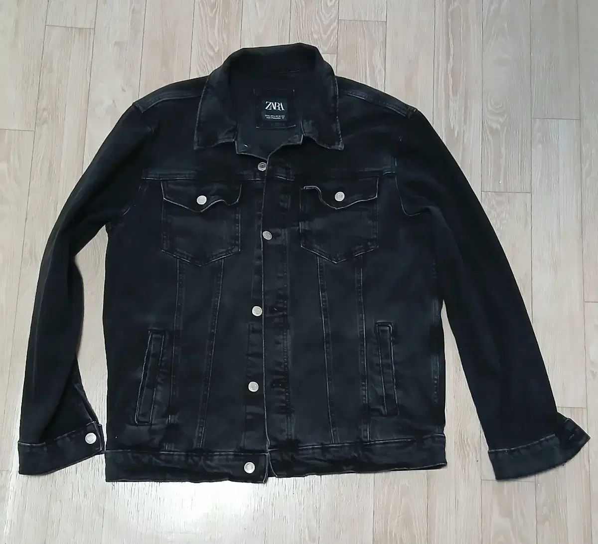 ザラ ZARA ブラックデニムジャケット メンズ US XL ZARA - 送料無料 