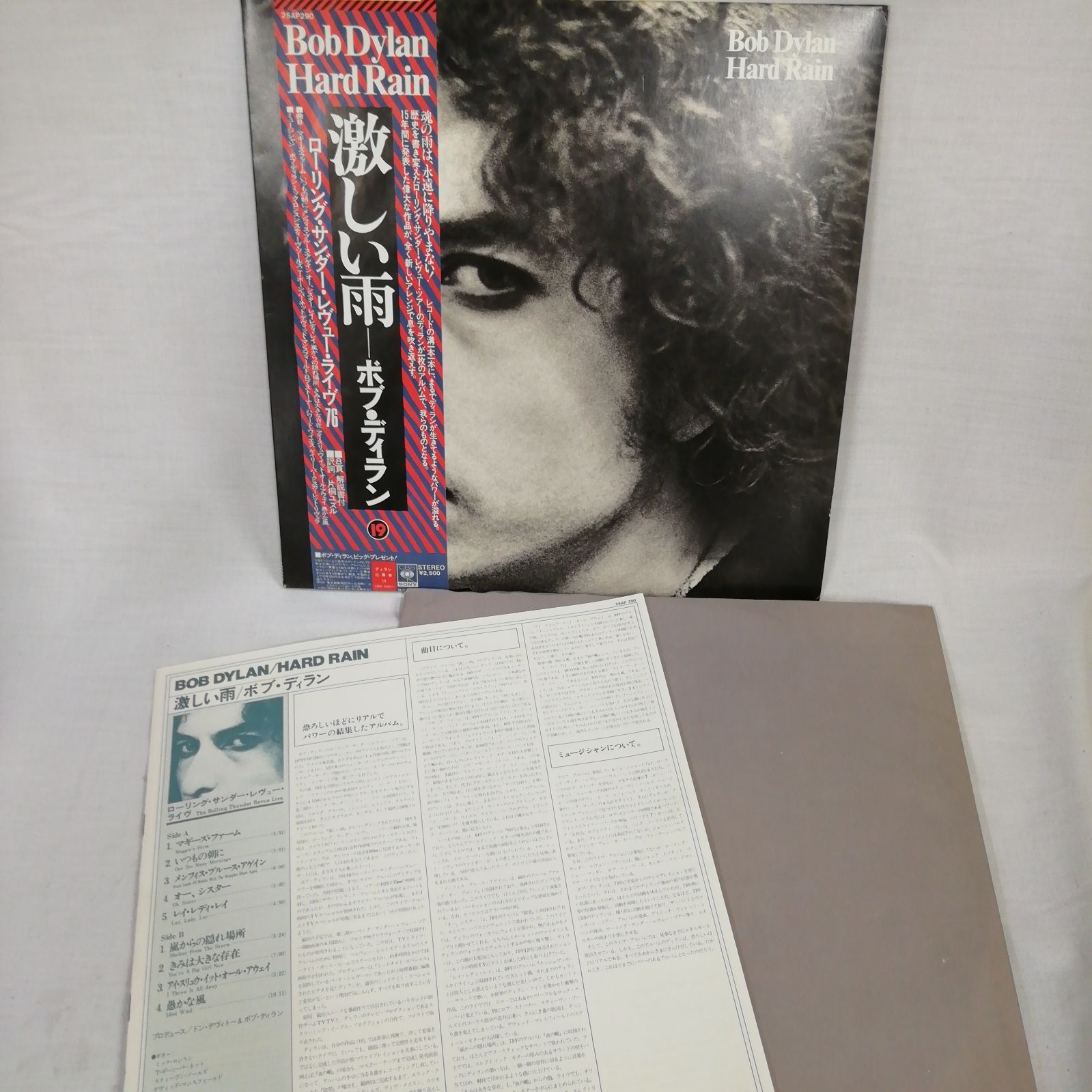 プロモ盤！白ラベル USオリジナル1stプレス HARD RAIN / BOB DYLAN
