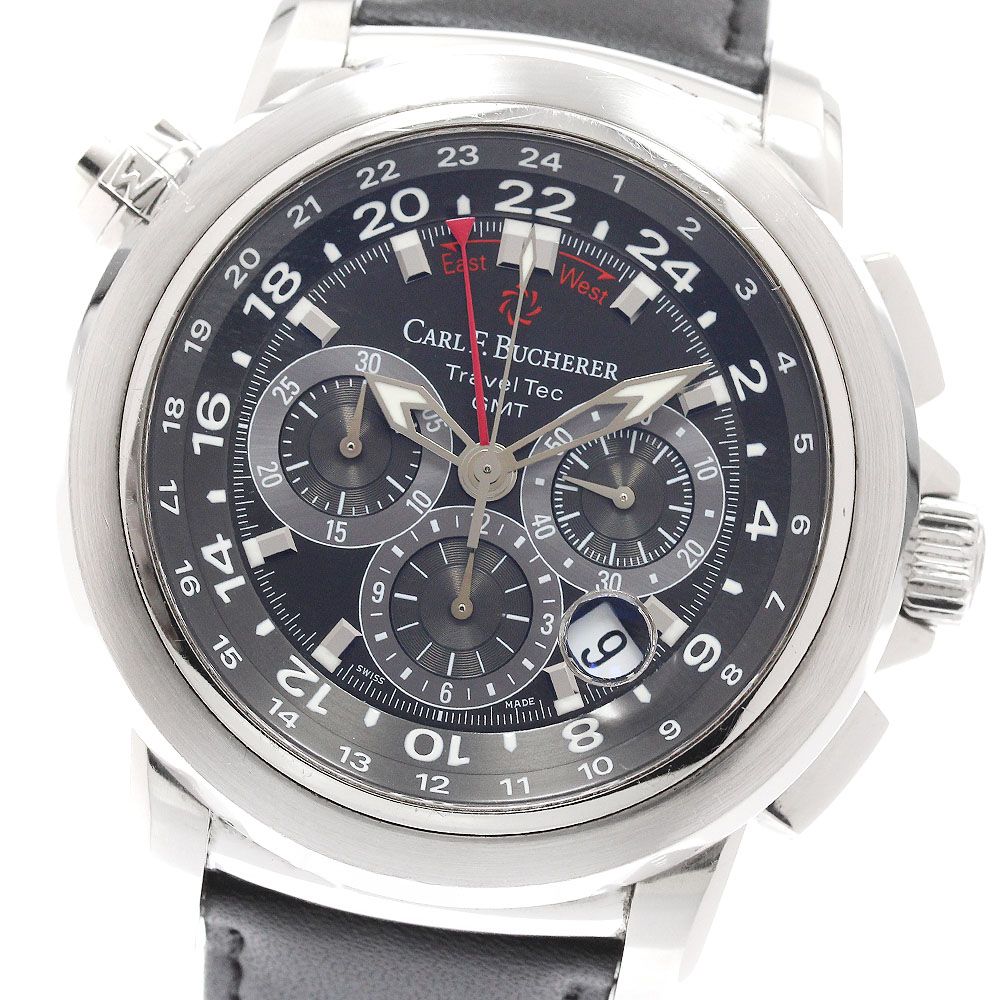 カール F.ブヘラ CARL F.BUCHERER 10620.08 パトラビ トラベルテック クロノグラフ GMT 自動巻き メンズ _935183 カール F.ブヘラ CARL F.BUCHERER 10620.08 パトラビ トラベルテック