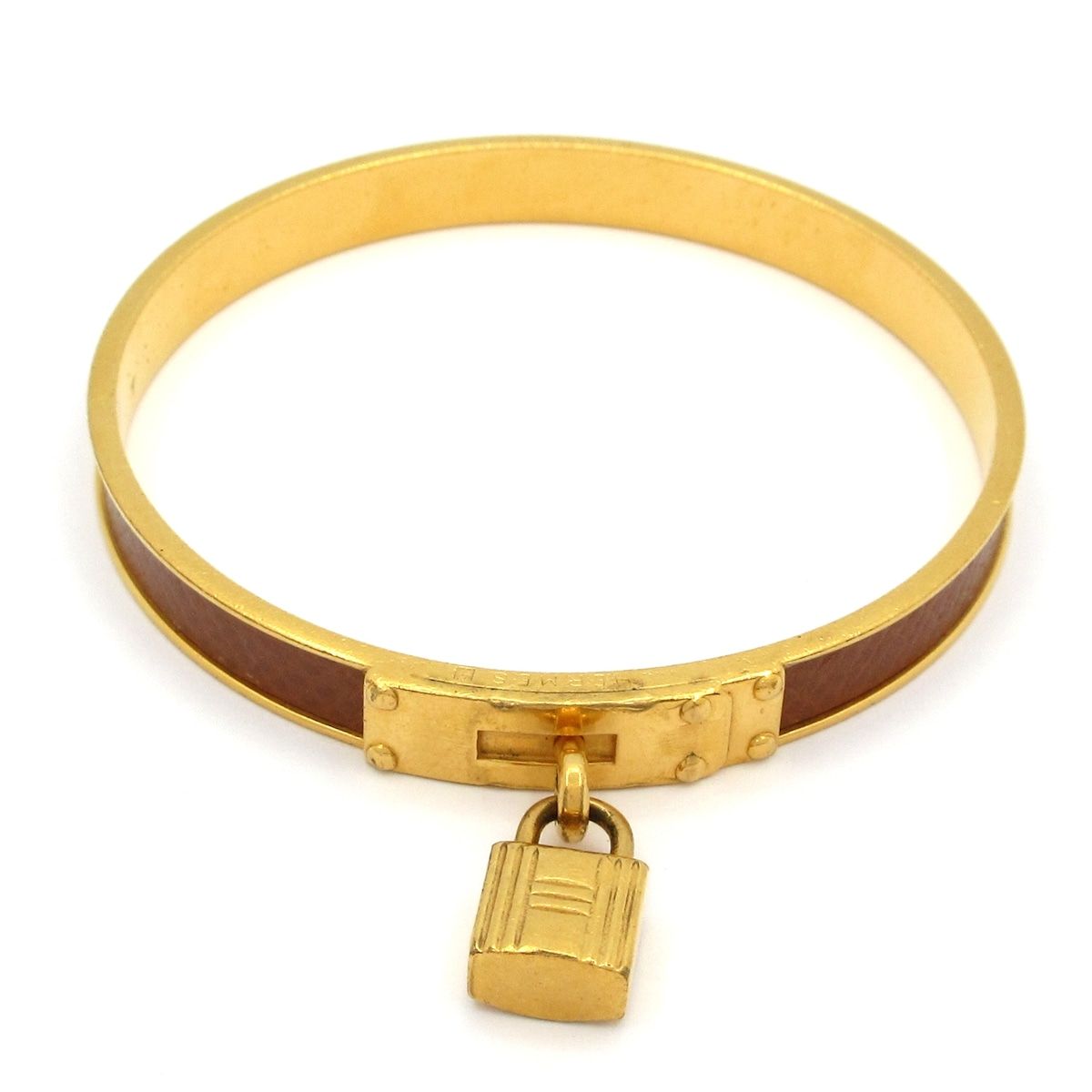 HERMES(エルメス) バングル ケリーバングル レザー ゴールド HERMES