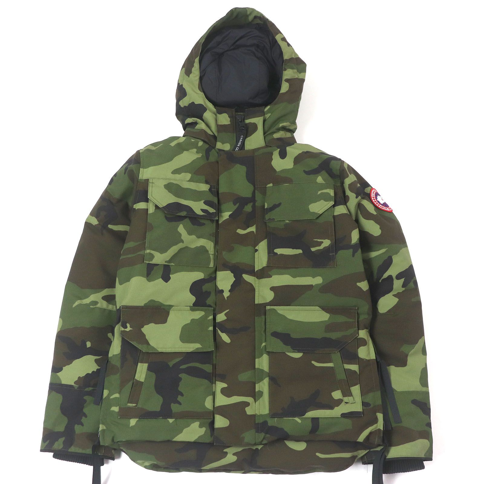 美品□CANADA GOOSE カナダグース 4550M MAITLAND PARKA カモフラ ロゴ 