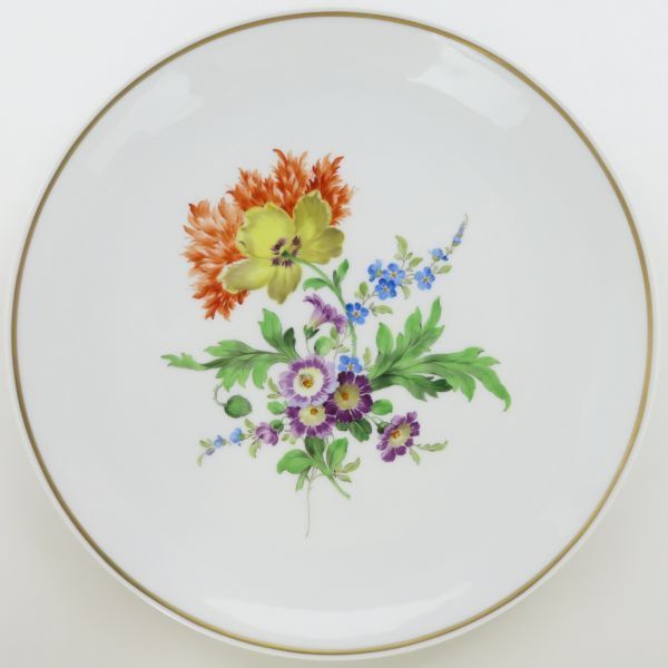 未使用☆1級品☆マイセン ベーシックフラワー 3つ花 ケーキプレート