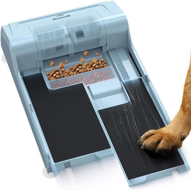 WOWOOF PET 犬用スクラッチボード(トリーツボックス２枚付き), IQトレーニング・爪研ぎ用知育おもちゃ，犬用爪やすりトレーニンググッズ＆スローフィーダー 2in1・滑り止め設計（全犬種対応）