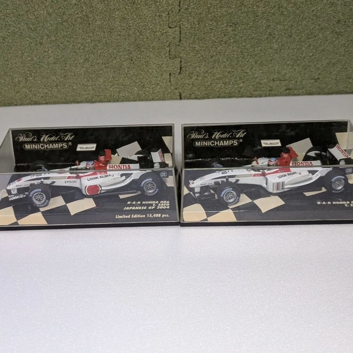 2台セット ミニチャンプス 1/43 BAR006 佐藤琢磨 通常バージョン 日本