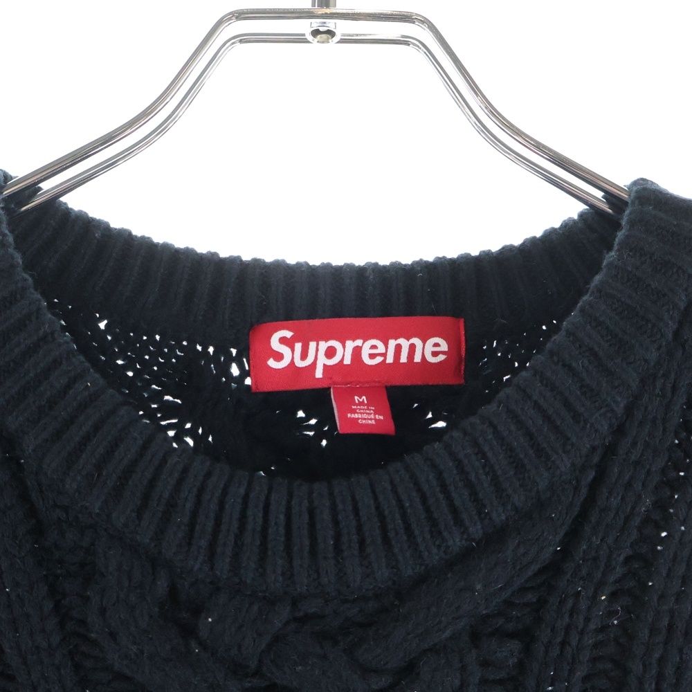 SUPREME (シュプリーム) 23AW Applique Cable Knit バックロゴ 
