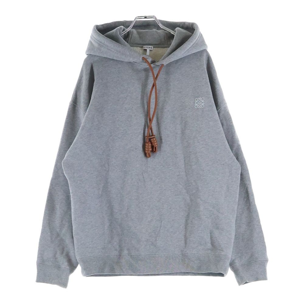 LOEWE リラックスフィット アナグラム レザーポケット パーカー L