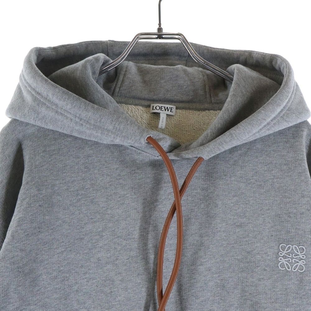 LOEWE リラックスフィット アナグラム レザーポケット パーカー L
