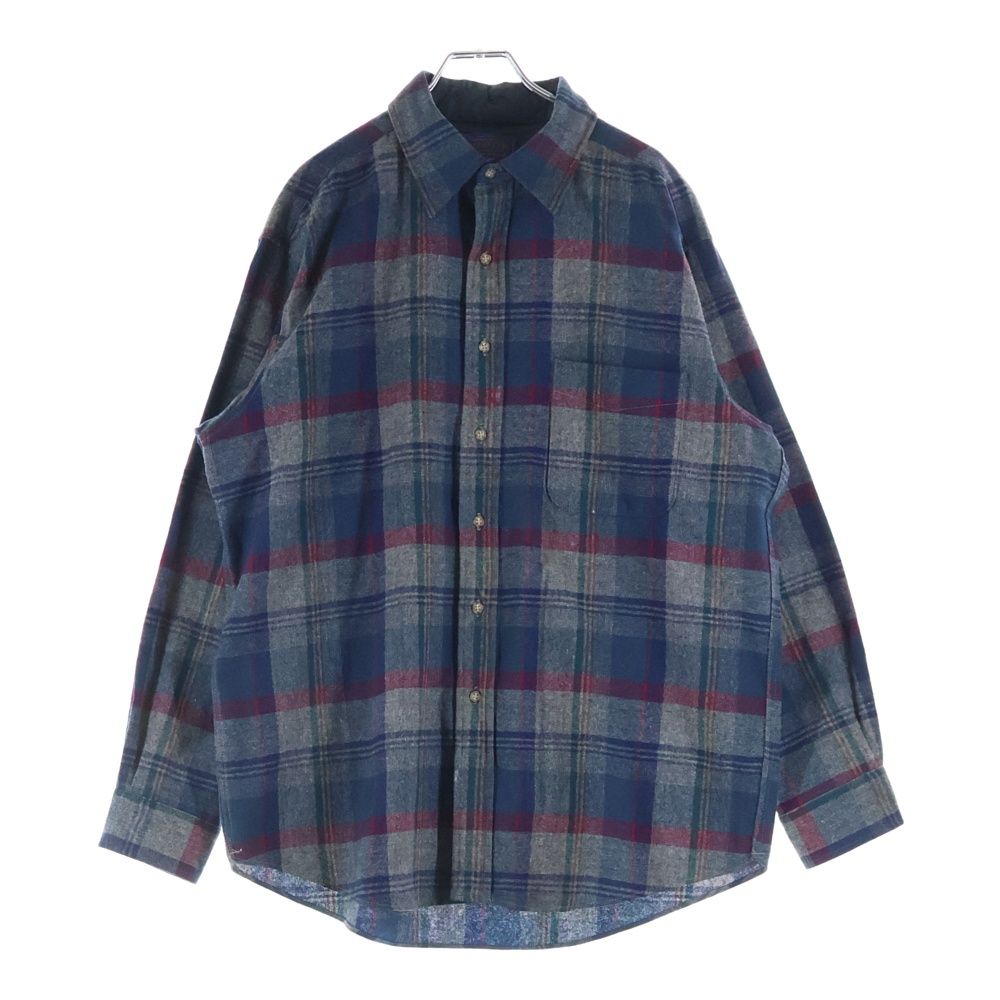 PENDLETON ペンドルトン 80s VINTAGE ウール ウエスタンシャツ チェック 長袖シャツ USA製 マルチカラー PENDLETON (ペンドルトン) 80s VINTAGE ウール ウエスタンシャツ