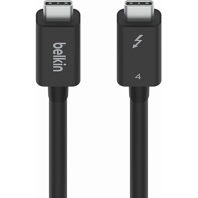 【新品】 Thunderbolt 4 ケーブル 40Gbps 高速転送 100W PD対応 8K映像出力 USB4準拠 USB-C 互換 インテル認証 USB-IF認証 2m ブラック INZ002bt2MBK 1