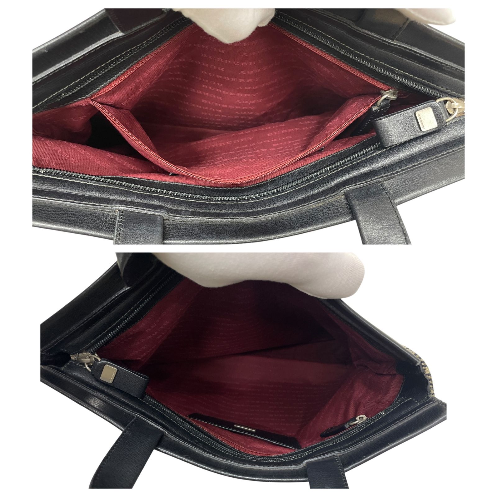 BURBERRY LONDON (バーバリーロンドン) ノバチェック柄 ハンドバッグ 