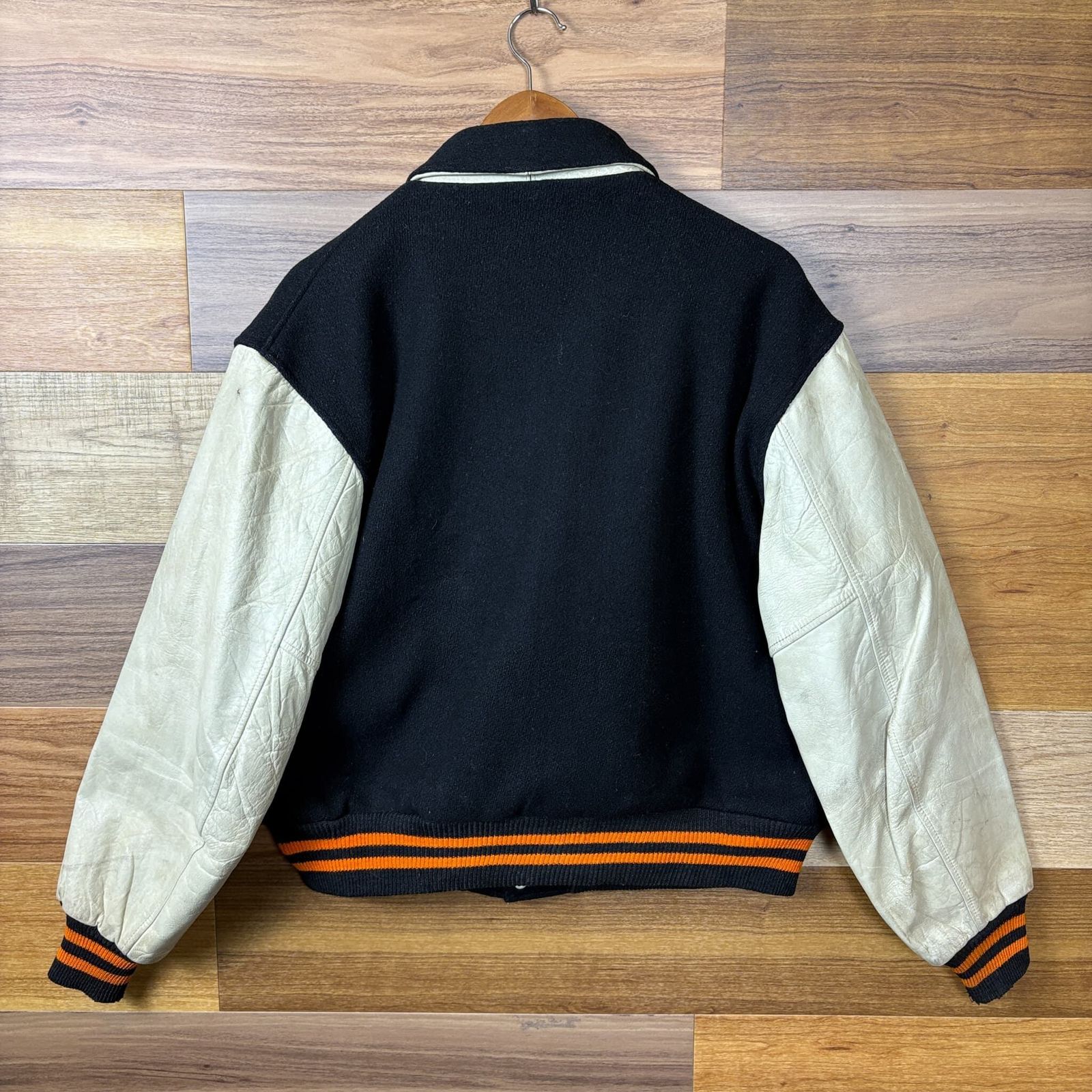 60s BUTWIN 襟付き レザー切り替え スタジャン アワードジャケット