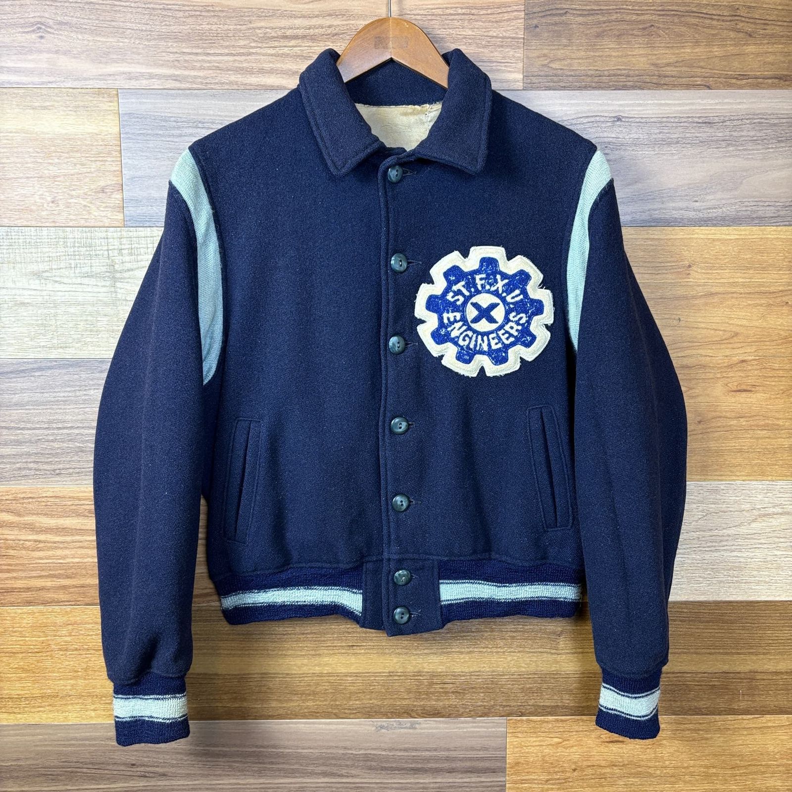 40s CRAFT 襟付き ボタンスタジャン ボタスタ アワードジャケット