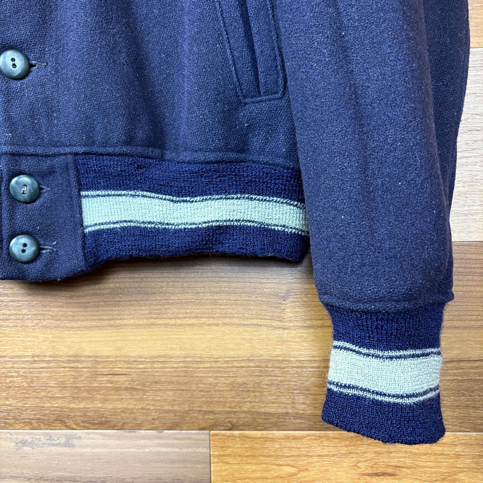 40s CRAFT 襟付き ボタンスタジャン ボタスタ アワードジャケット 