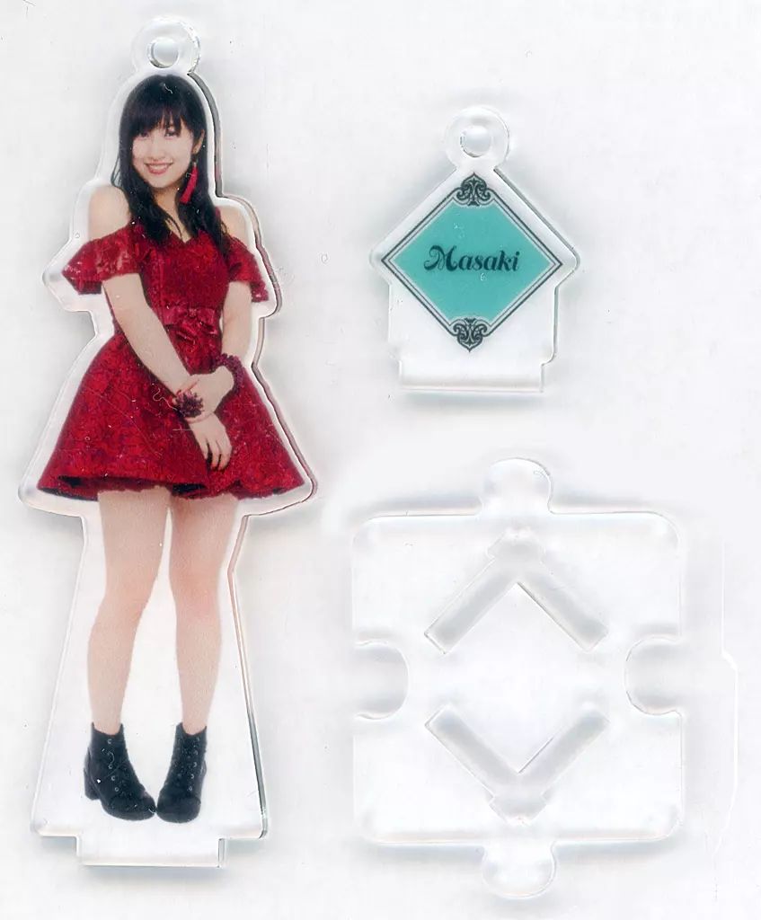 中古】キーホルダー 佐藤優樹(モーニング娘。'20)/赤ドレス フィギュア