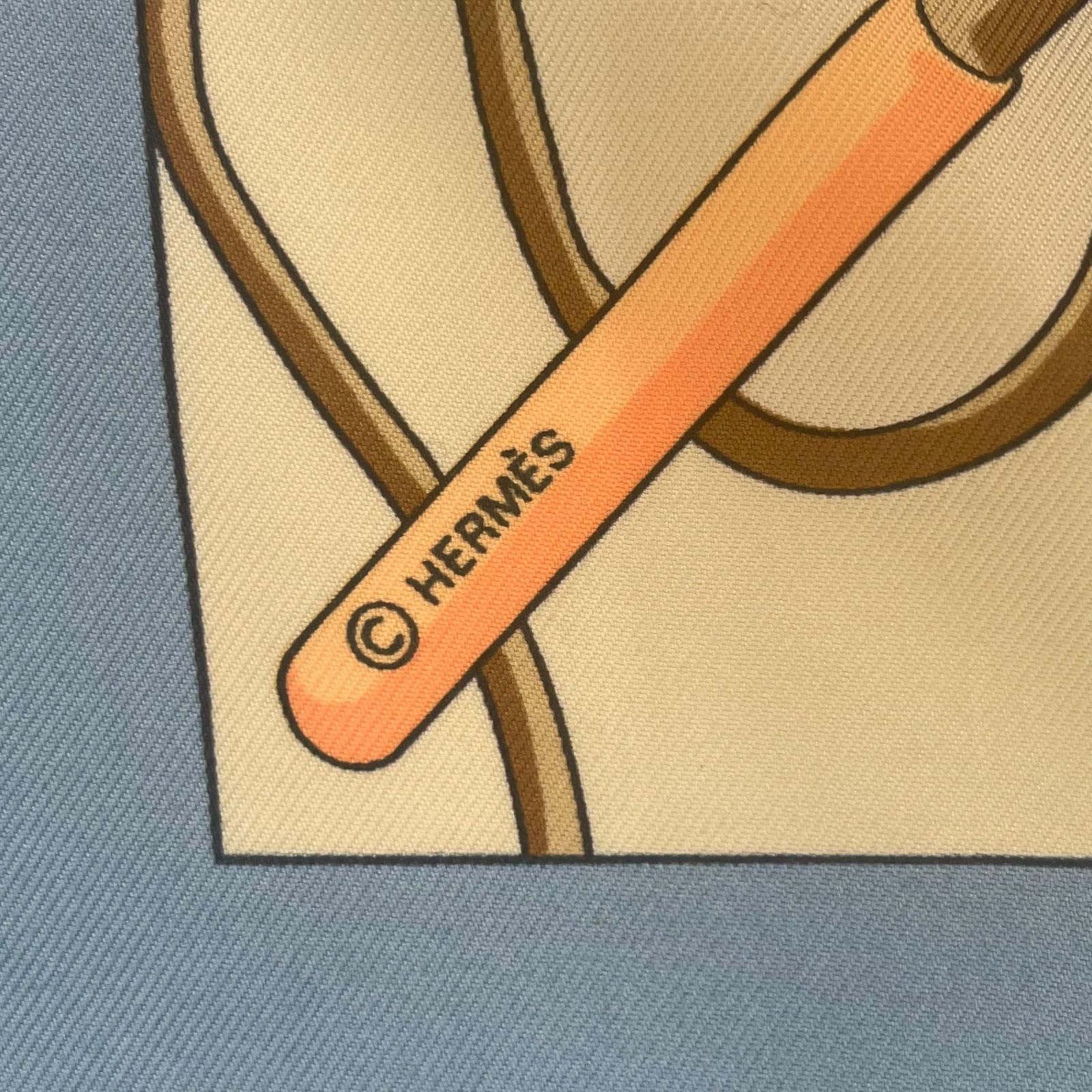 美品 HERMES エルメス スカーフ シルク カレ90 CHARMES DES PLAGES