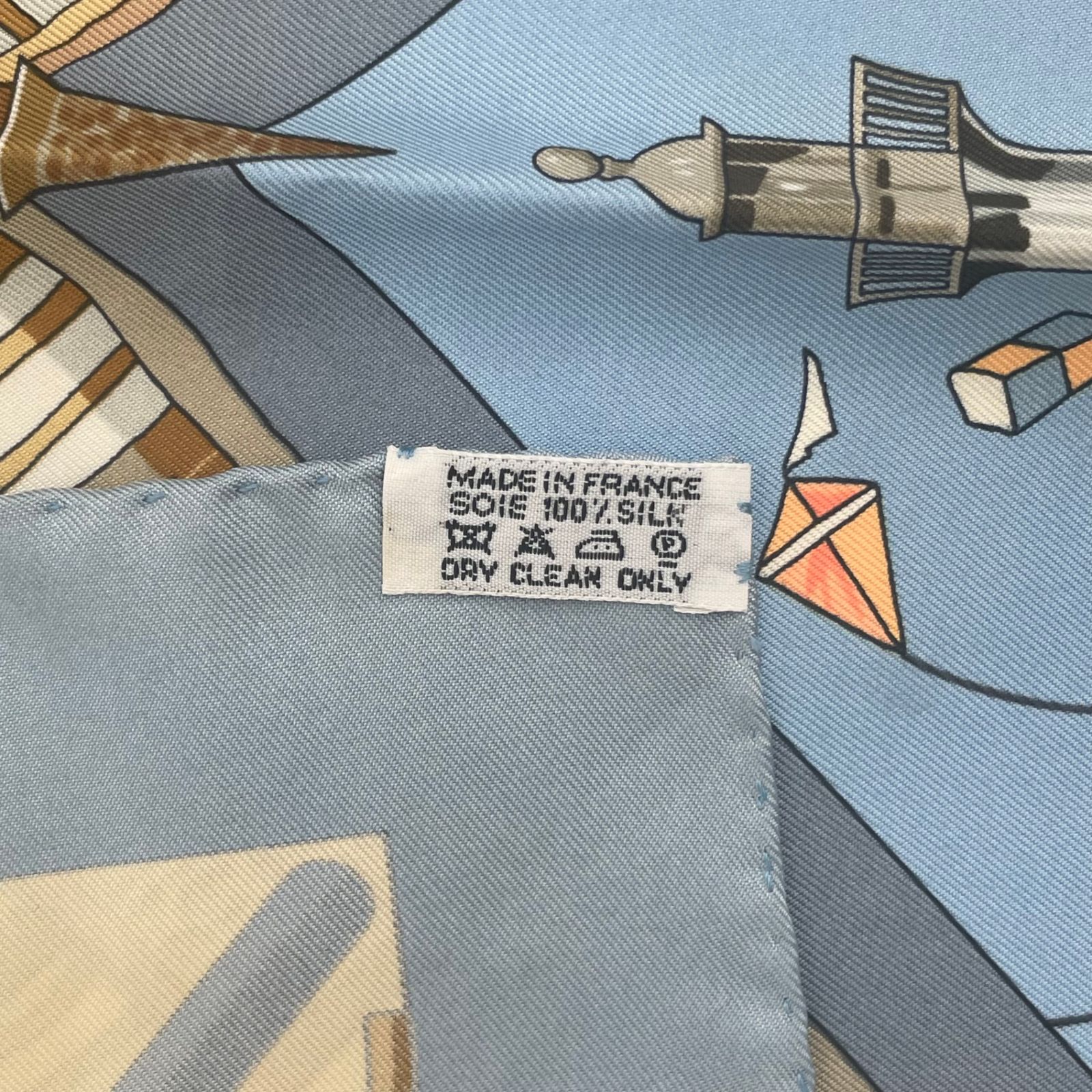 美品 HERMES エルメス スカーフ シルク カレ90 CHARMES DES PLAGES 
