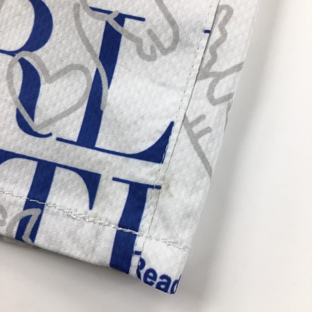 美品】パーリーゲイツ パンツ 白×ネイビーブルー×グレー 馬総柄 ロゴ総