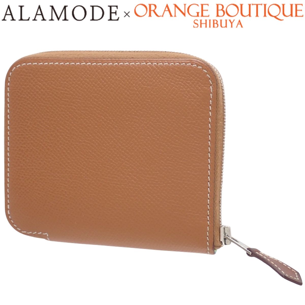 HERMES(エルメス) アザップコンパクト シルクイン ゴールド/ジョーヌシトロン ブラウン茶 イエロー黄 ヴォーエプソン シルク パラジウム金具 シルバー金具 Z刻印 コンパクトウォレット ミニ財布 ジップアラウンド ラウンドファスナー 小物 レディース 40802166429【中古】【アラモード】 エルメス アザップ シルクイン コンパクト ゴールド/ ジョーヌシトロン