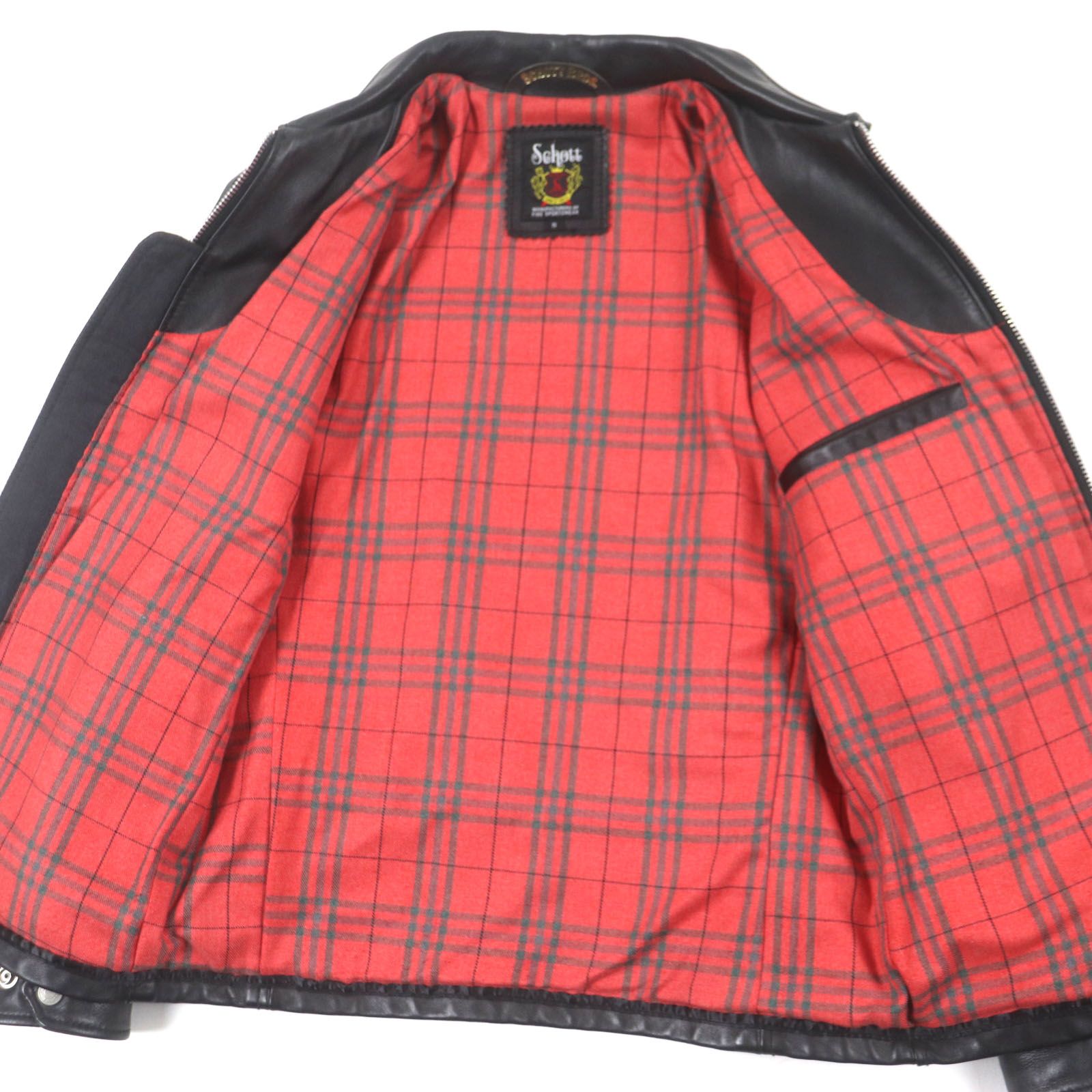 美品▽schott ショット 3141022 LONG ISLAND ロングアイランド 牛革